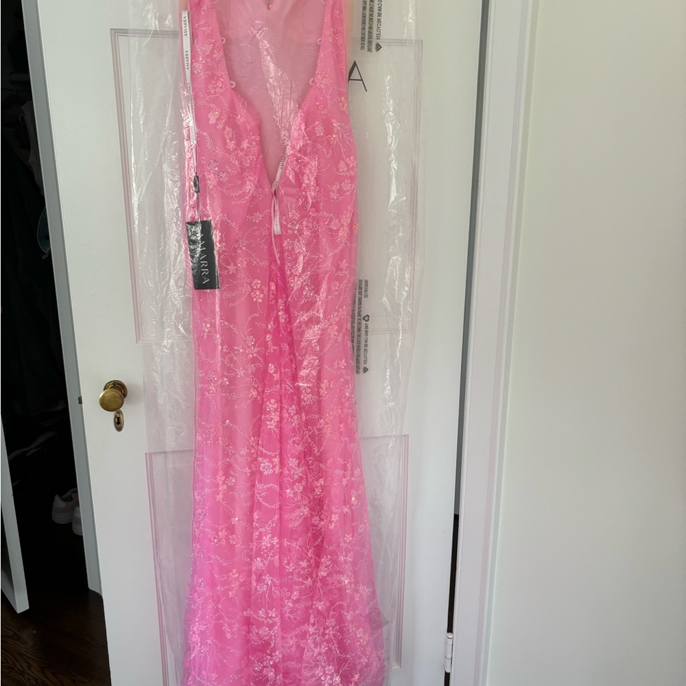 NWT Pink beaded Prom Dress